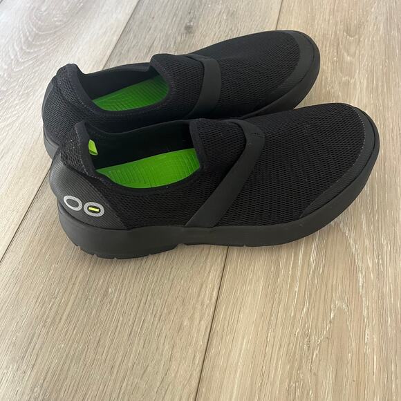 Oofos OOmg Low Eeze Women's 9 Slip On Black Recovery Comfort Shoe Low Fibre - Picture 7 of 9